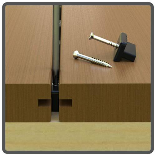 Fong Prean's wooden decking clips and sharp point screw can connect decking board with timber.